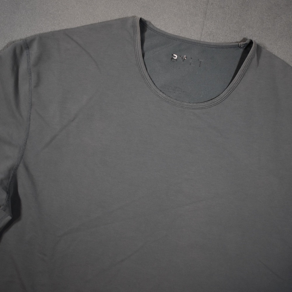 BYLT Mens Large Drop Hem T-Shirt Gray Athletic Premium Basics